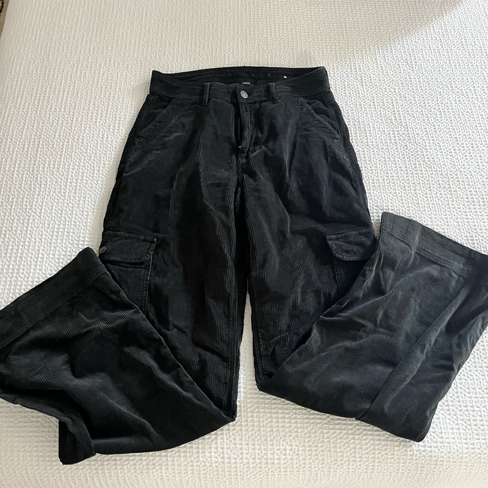 American Eagle Outfitters Black Stretch Corduroy Pants